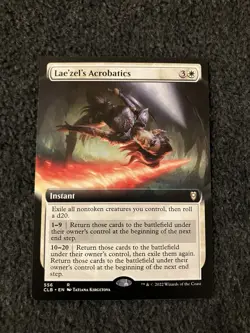 Magic The Gathering MTG - Lae'zel's Acrobatics (Extended Art) - CLB - Image 1