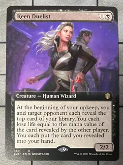 extended art KEEN DUELIST 369 Commander 2021 MTG Magic the Gathering - Image 1