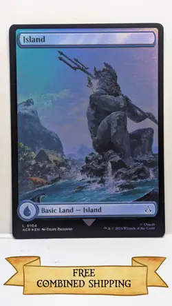 Magic The Gathering: 3x Assassin's Creed (ACR) Full Art Foil Island - Image 3