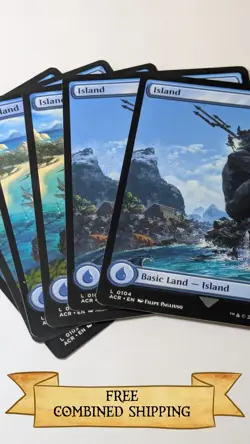 Magic The Gathering: 5x Assassin's Creed (ACR) Full Art Island - Image 1