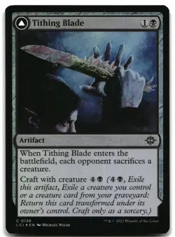 MTG Tithing Blade FOIL C The Lost Caverns of Ixalan 128 LP - Image 1