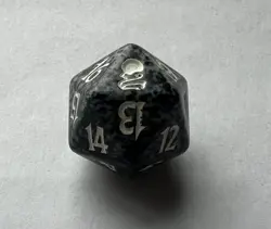 MTG - Magic the Gathering - 2001 Odyssey - Spindown D20 Dice Die -Black - Image 1