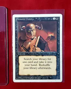 Magic the Gathering Revised Edition Demonic Tutor Sorcery Light Play 🔥 - Image 1