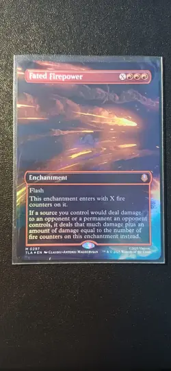 Fated Firepower | Borderless | Foil | MTG | TLA | Near Mint | English EN - Image 1