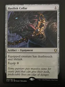 MTG Basilisk Collar (Extended Art) #595 NM Near Mint CLB Baldur's Gate Magic - Image 1