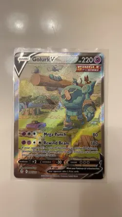 Pokemon TCG Golurk v Evolving Skies Holo Ultra Rare Card 182/203 NM Condition - Image 2