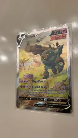 Pokemon TCG Golurk v Evolving Skies Holo Ultra Rare Card 182/203 NM Condition - Image 3
