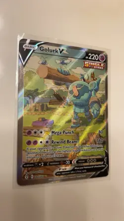 Pokemon TCG Golurk v Evolving Skies Holo Ultra Rare Card 182/203 NM Condition - Image 4