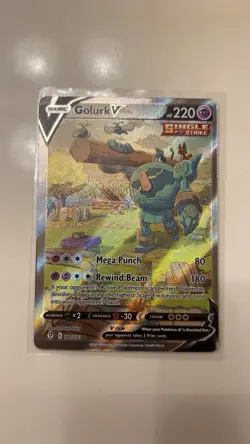 Pokemon TCG Golurk v Evolving Skies Holo Ultra Rare Card 182/203 NM Condition - Image 5