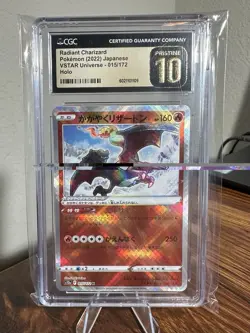 CGC 10 PRISTINE Pokemon Radiant Charizard 015 VSTAR Universe Japanese Card - Image 1