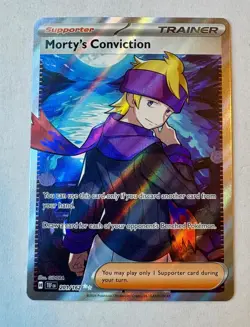 Pokemon TCG Morty's Conviction 201/162 Trainer Full Art Holo - Image 1