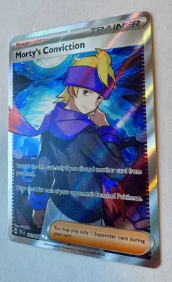 Pokemon TCG Morty's Conviction 201/162 Trainer Full Art Holo - Image 3