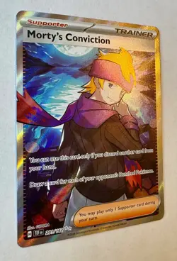 Pokemon TCG Morty's Conviction 201/162 Trainer Full Art Holo - Image 4