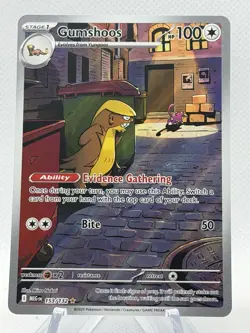 Pokemon TCG Card Gumshoos 153/132 Mega Evolution Illustration Rare - NM - Image 1