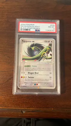 2006 POKEMON BLACK STAR PROMOS #039 RAYQUAZA EX-HOLO PSA 8 - Image 1