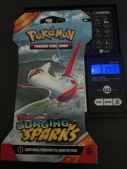 VERY HEAVY - 31.47g - Pokemon Surging Sparks Sleeved Booster Pack - SEALED! - Image 1