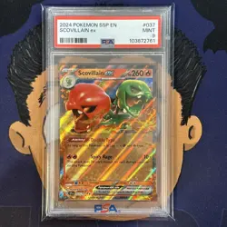 PSA 9 MINT 2024 Pokemon Surging Sparks SCOVILLAIN EX #037 - Image 2