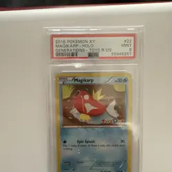 2016 POKEMON XY GENERATIONS TOYS R US #22 MAGIKARP-HOLO PSA 9 - Image 1