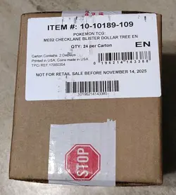 Pokemon ME02 Phantasmal Flames Checklane Blister Case 24ct Dollar Tree SEALED - Image 1