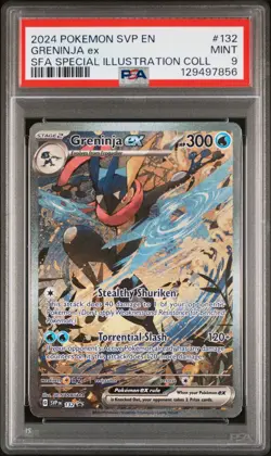 2024 POKEMON SVP EN-SV BLACK STAR PROMO #132 GRENINJA EX PSA 9 - Image 1
