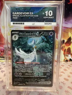 Gardevoir EX SIR Card 233/091 Paldean Fates Ace 10 Gem Mint Pokemon Card - Image 3