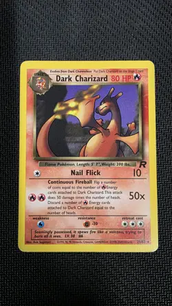 Pokemon TCG Dark Charizard Non-Holo Card 21/82 Team Rocket 2000 - Image 1