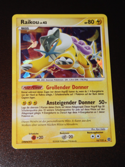 Pokemon card Raikou Shatter 16/132 Ratselhafte Wunder ** Holo ** nm ** - Image 1