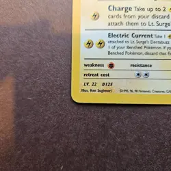 Lt. Surge's Electabuzz 27/132 Pokemon Gym Heroes Regular Rare Card - MP - Image 4
