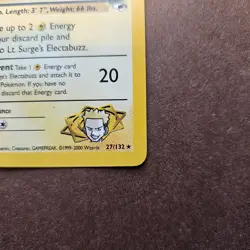 Lt. Surge's Electabuzz 27/132 Pokemon Gym Heroes Regular Rare Card - MP - Image 5