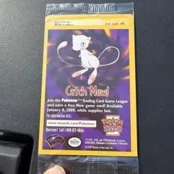 SEALED "Catch Mew" Pokemon PIKACHU Card BLACK STAR PROMO Set#4 Movie WB Stamped - Image 1