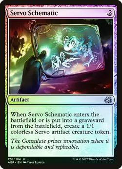 Servo Schematic FOIL Aether Revolt NM Artifact Uncommon MAGIC CARD ABUGames - Image 1