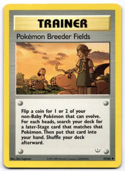 Pokemon Breeder Fields 62/64 Neo Revelation Pokemon Card Vintage WOTC | LP - Image 1