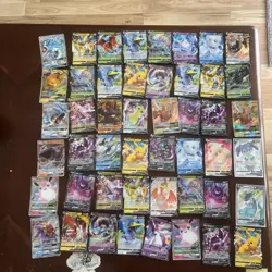 Pokemon TCG Sword And Shield Lot Of 48 Holo V Cards Near Mint - Image 1