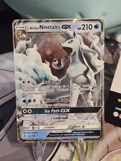 Alolan Ninetales GX - 22/145 - Pokemon Guardians Rising Sun & Moon Card NM - Image 1