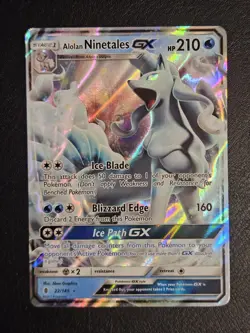 Alolan Ninetales GX - 22/145 - Pokemon Guardians Rising Sun & Moon Card NM - Image 2