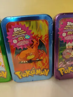 Pokemon, (5) sealed trading card tins w/cards inside. 1998. By TOPPS - Image 4