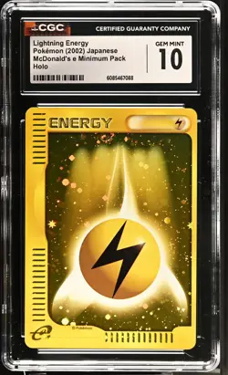 CGC 10 GEM MINT Lightning Energy 2002 McDonald's Japanese Holo Pokemon Card - Image 1