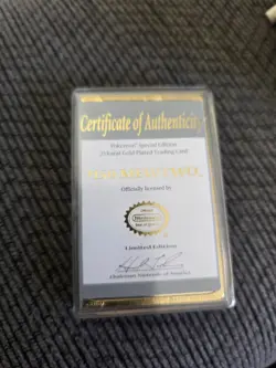 Vintage 1999 Burger King Mewtwo Pokemon 23K Gold Plated Card inside Plastic Case - Image 3