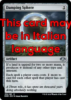 MTG DAMPING SPHERE FOIL EXC - SFERA SMORZANTE 219 - DMR - MAGIC - Image 1