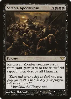 Zombie Apocalypse Dark Ascension NM Black Rare MAGIC GATHERING CARD ABUGames - Image 1