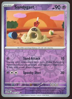 ?? Knit Reverse Holo Sandygast Twilight Masquerade NM 091/167 Pokemon TCG ?? - Image 1