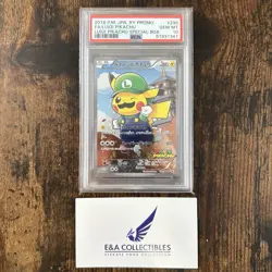 2016 Pokemon Luigi Pikachu Special Box Japanese Full Art Promo 296/XY-P PSA 10 - Image 2