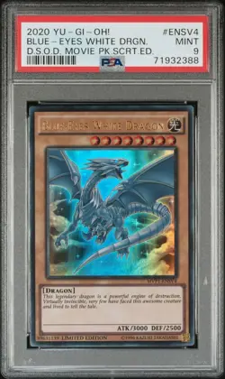 YuGiOh Blue-Eyes White Dragon MVP1-ENSV4 Ultra Rare Limited Edition PSA 9 - Image 1