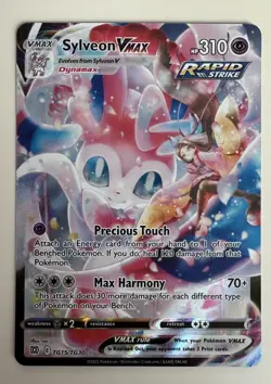 Pokemon Card Sylveon VMAX TG15/30 Brilliant Stars Trainer Gallery- NM - Image 1