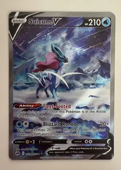 Pokemon Card Suicune v GG38/GG70 Alternative Art Crown Zenith - Near Mint - Image 1