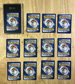 12 Pokemon Cards Misprint Miscut Crimped Foils Graded - Image 2