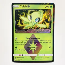 Celebi Prism Star - 19/214 - Pokemon Lost Thunder Sun & Moon Ultra Rare Card NM - Image 1