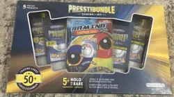 Presstine Pokemon Card Bundle 5 Packs 50+ Cards 5+ Holo or Rare Sealed Box - Image 1