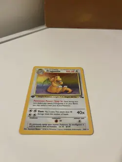 Pokemon Dragonite 1st Edition Fossil Base Set Holo Card 19/62 Lightly Played - Image 3