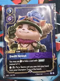 Riftbound - Teemo METAL Card (Houston Prize Wall Exclusive) 1/35 Swift Scout - Image 1